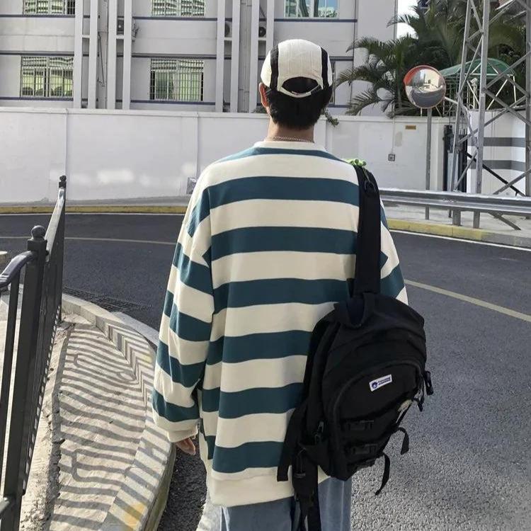 Unisex Embroidered Striped Sweatshirt - KAYSMAR
