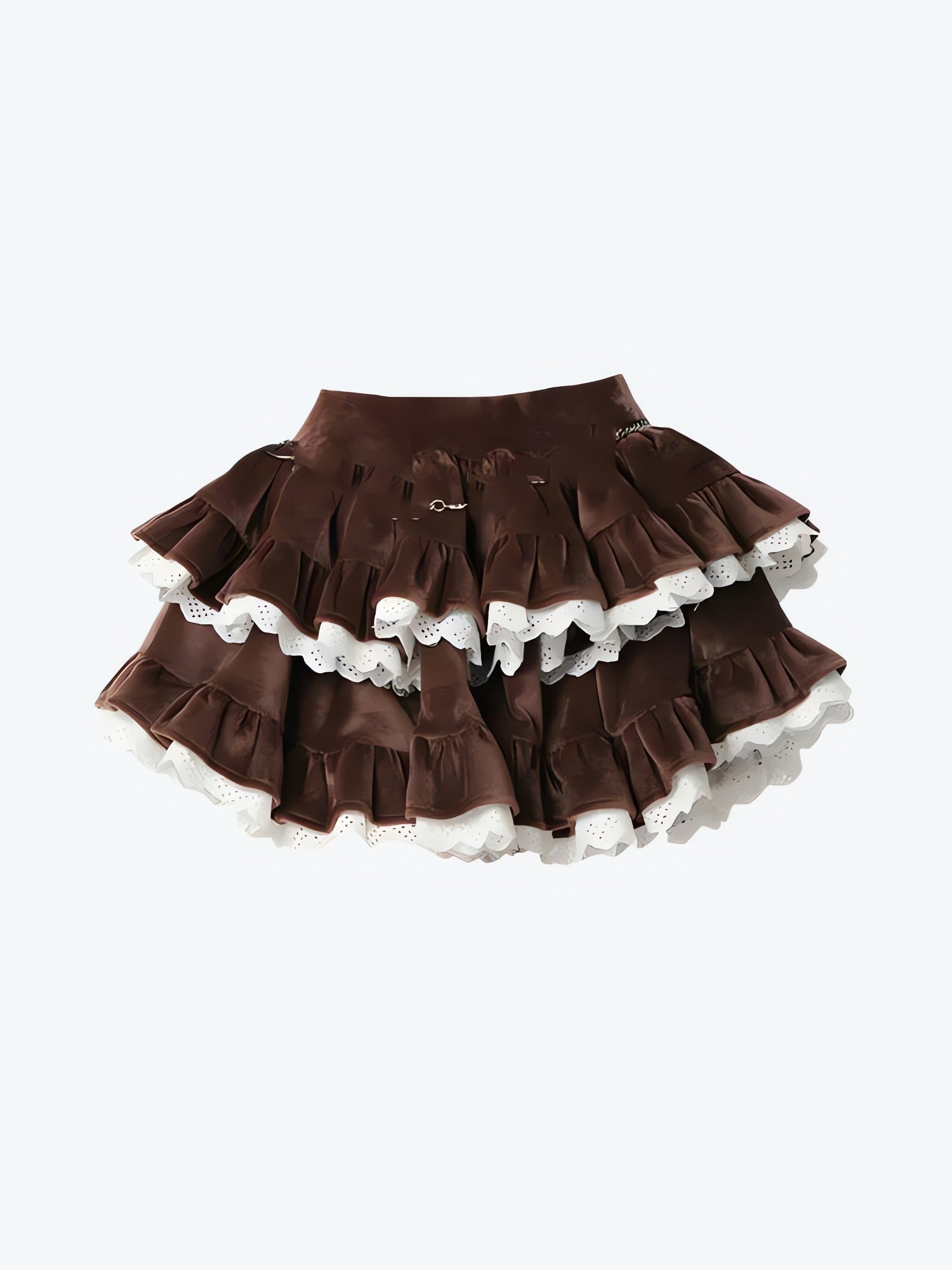 Velvet Ruffle Layered Mini Skirt - KAYSMAR