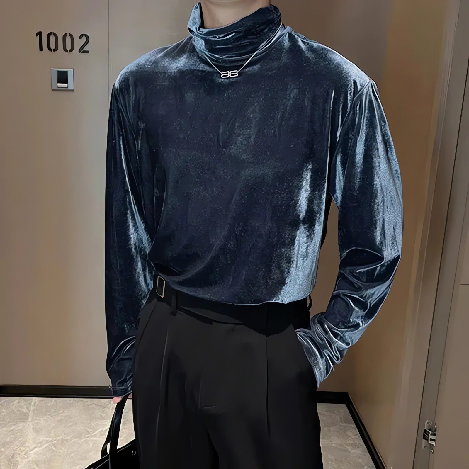 Velvet Turtle Neck Top - KAYSMAR