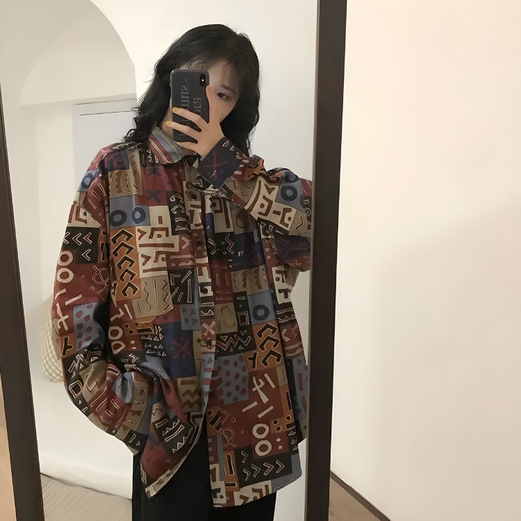 Vintage Abstract Designed Shirt - KAYSMAR