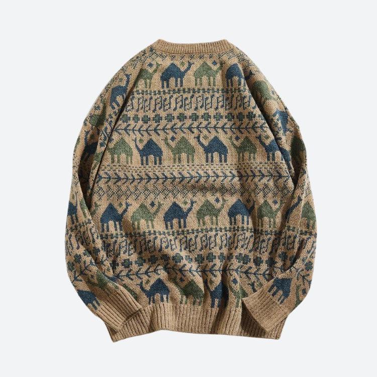Vintage Camel Knitted Sweater - KAYSMAR