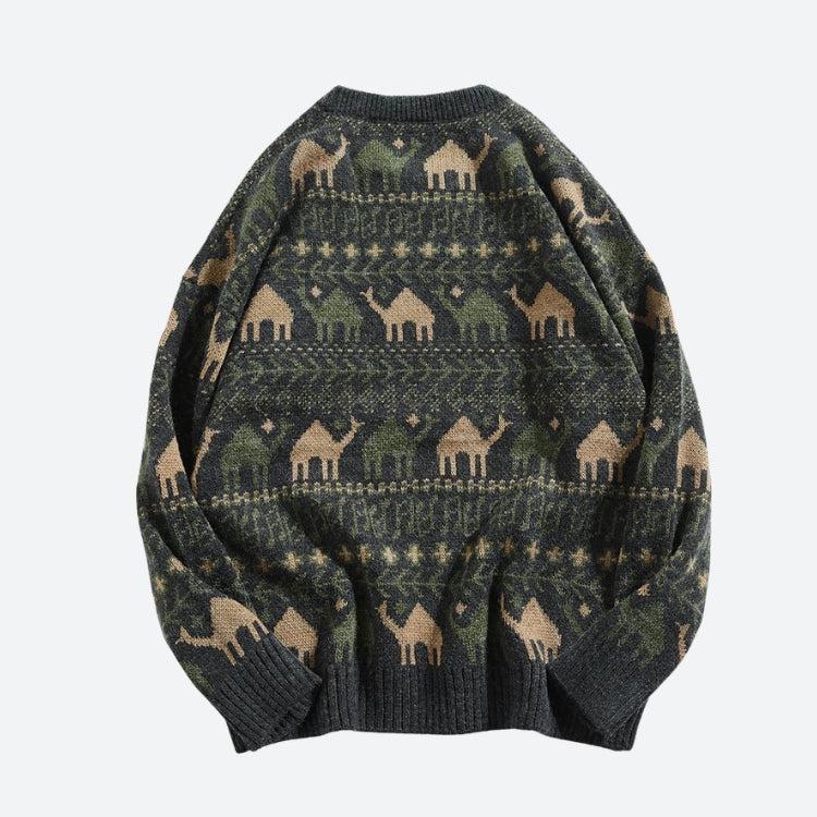 Vintage Camel Knitted Sweater - KAYSMAR
