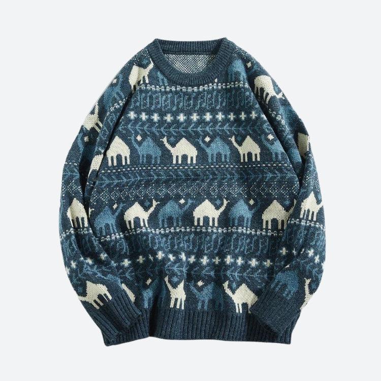 Vintage Camel Knitted Sweater - KAYSMAR