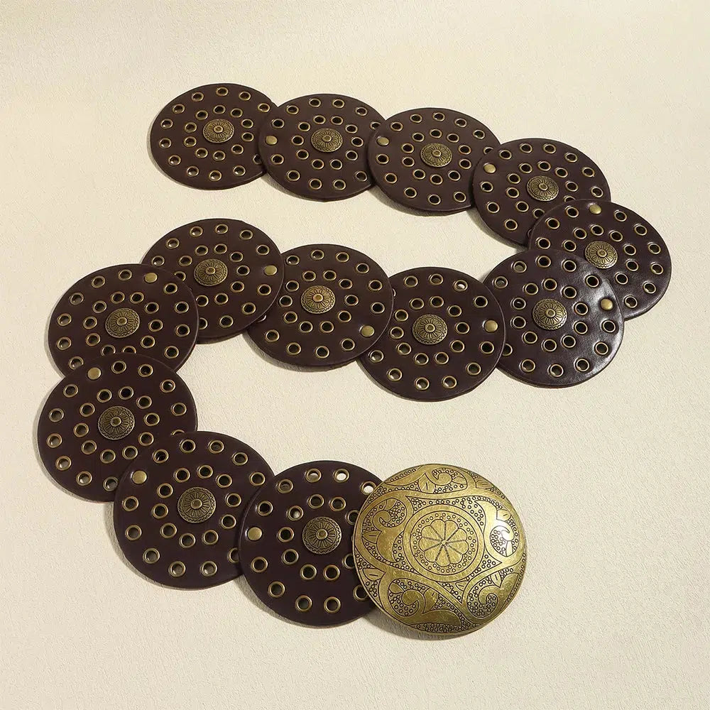 Vintage Ethnic Floral Buckle Belt - KAYSMAR