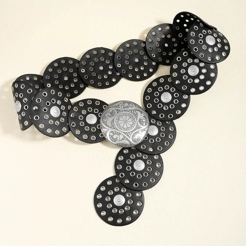 Vintage Ethnic Floral Buckle Belt - KAYSMAR