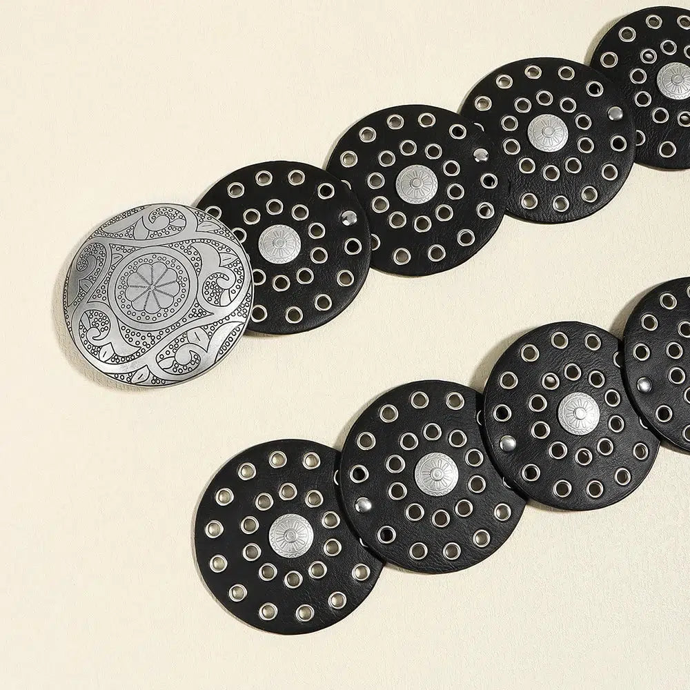 Vintage Ethnic Floral Buckle Belt - KAYSMAR