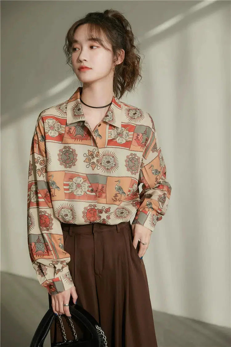 Vintage Figured Grandmacore Shirt - KAYSMAR