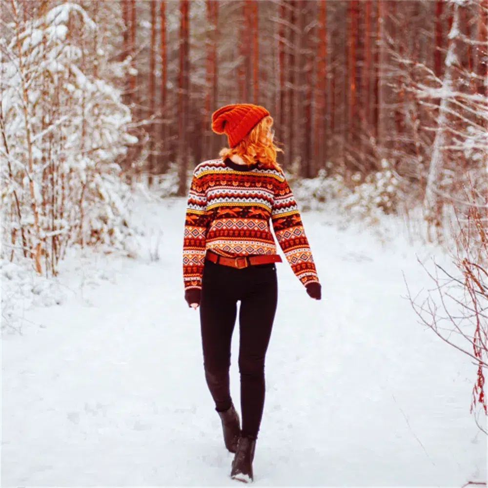 Vintage Fox Embroidered Christmas Sweater - KAYSMAR