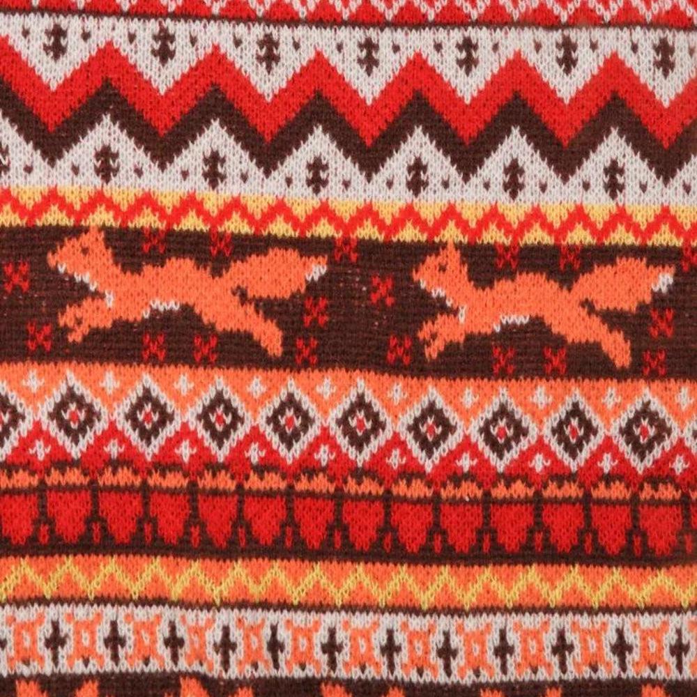 Vintage Fox Embroidered Christmas Sweater - KAYSMAR