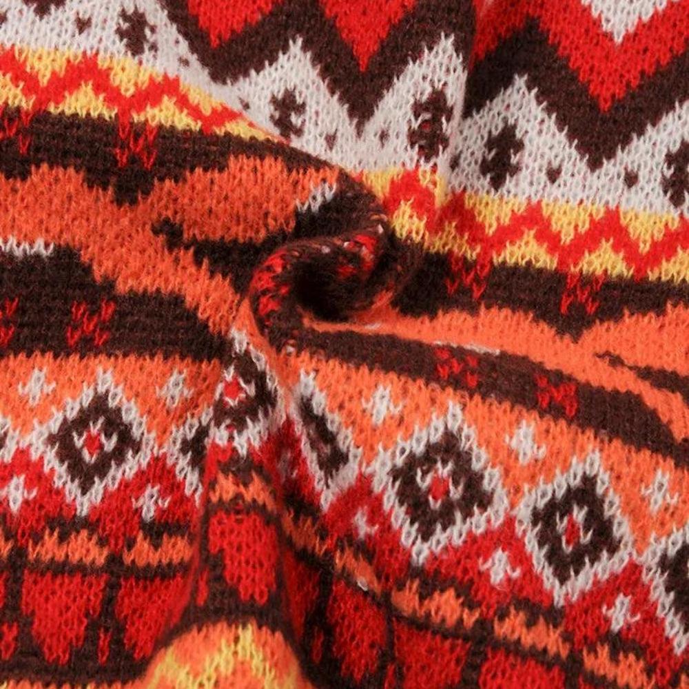 Vintage Fox Embroidered Christmas Sweater - KAYSMAR