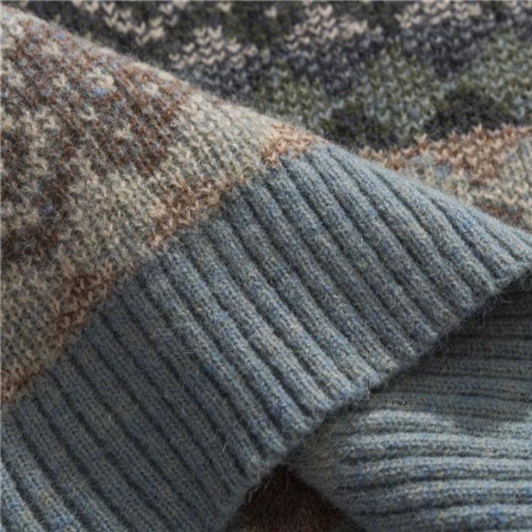 Vintage Jacquard Knitted Sweater - KAYSMAR