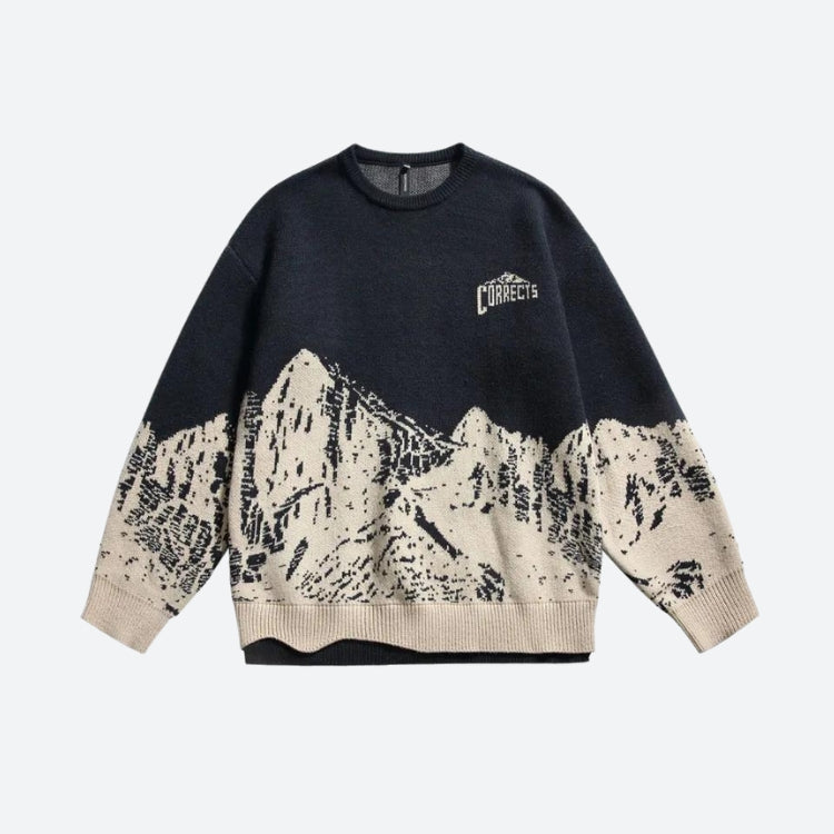 Vintage Mountain Knitted Sweater - KAYSMAR