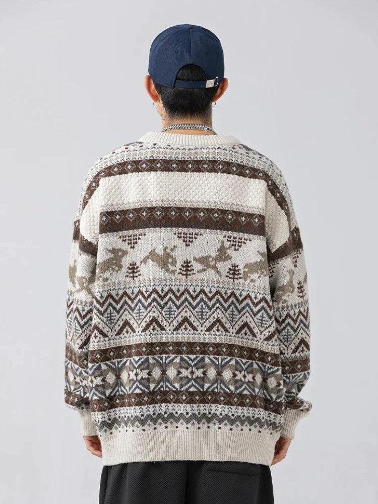 Vintage Rabbits Knitted Sweater - KAYSMAR