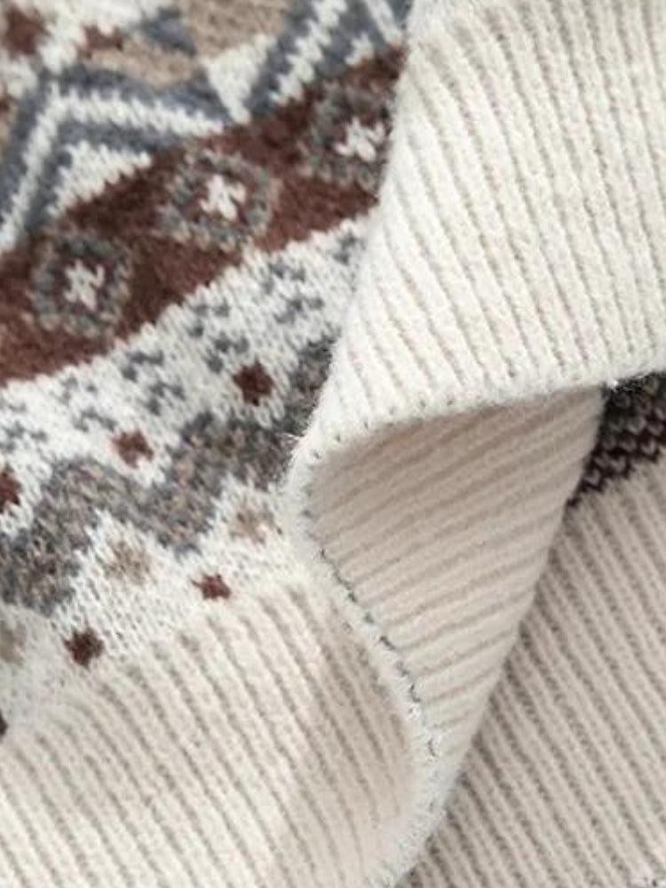 Vintage Rabbits Knitted Sweater - KAYSMAR