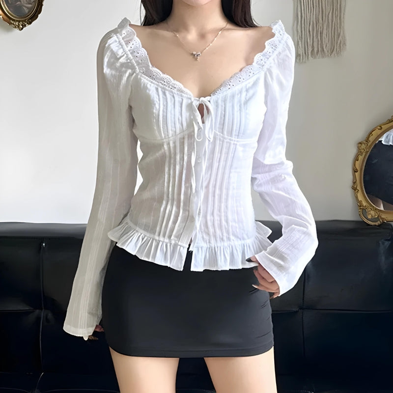 Vintage Ruffled Blouse - KAYSMAR