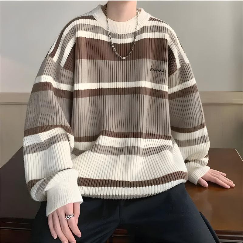 Vintage Striped Knitted Sweater - KAYSMAR