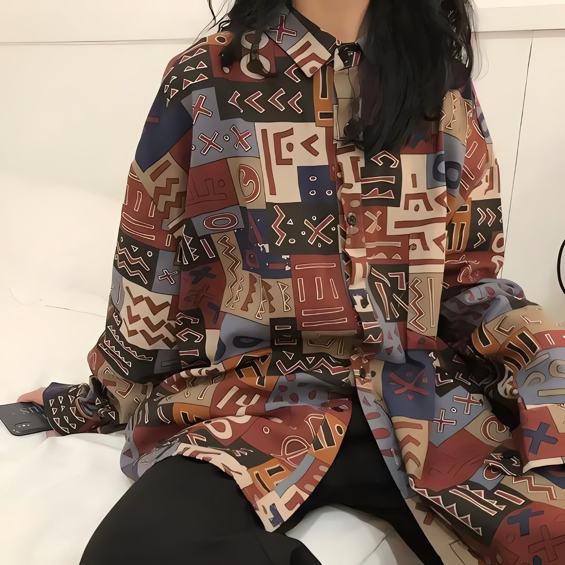 Vintage Abstract Designed Shirt - KAYSMAR