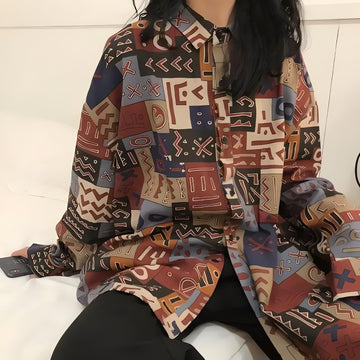 Vintage Abstract Designed Shirt - KAYSMAR