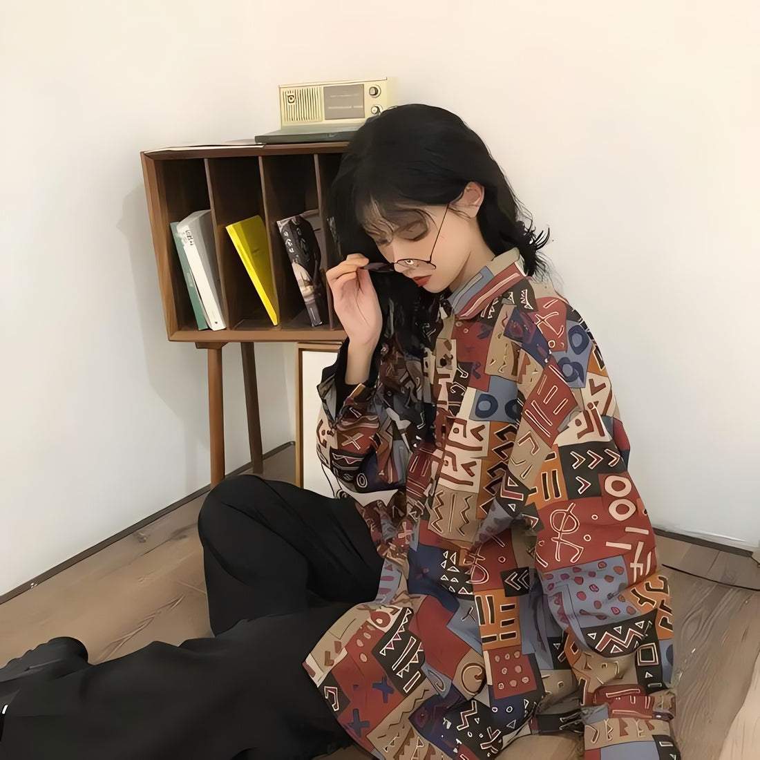 Vintage Abstract Designed Shirt - KAYSMAR