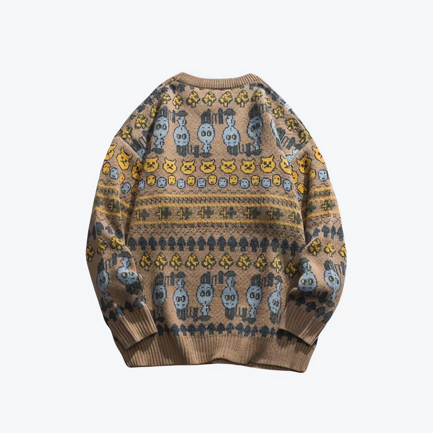 Vintage Animal Figures Knitted Sweater - KAYSMAR