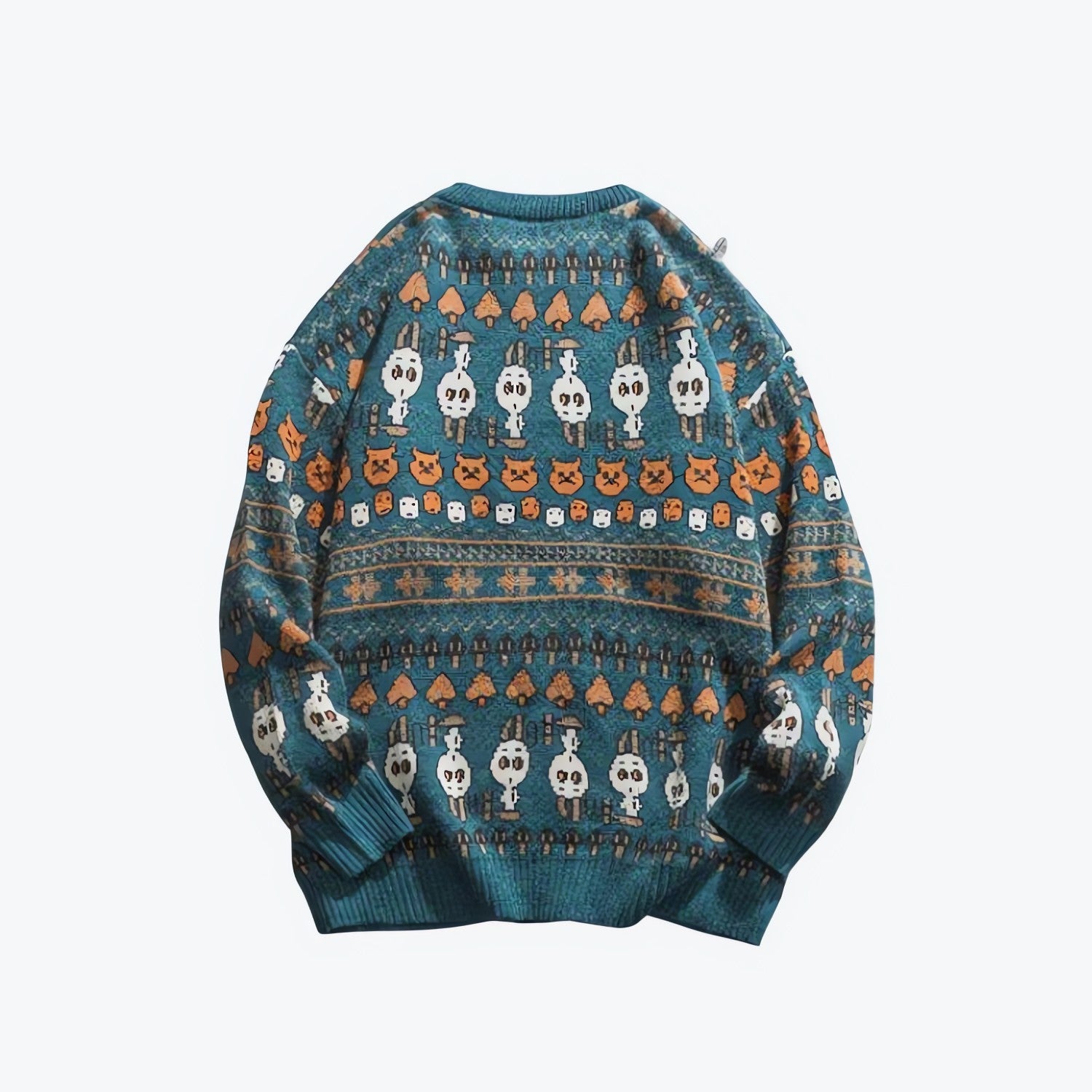 Vintage Animal Figures Knitted Sweater - KAYSMAR