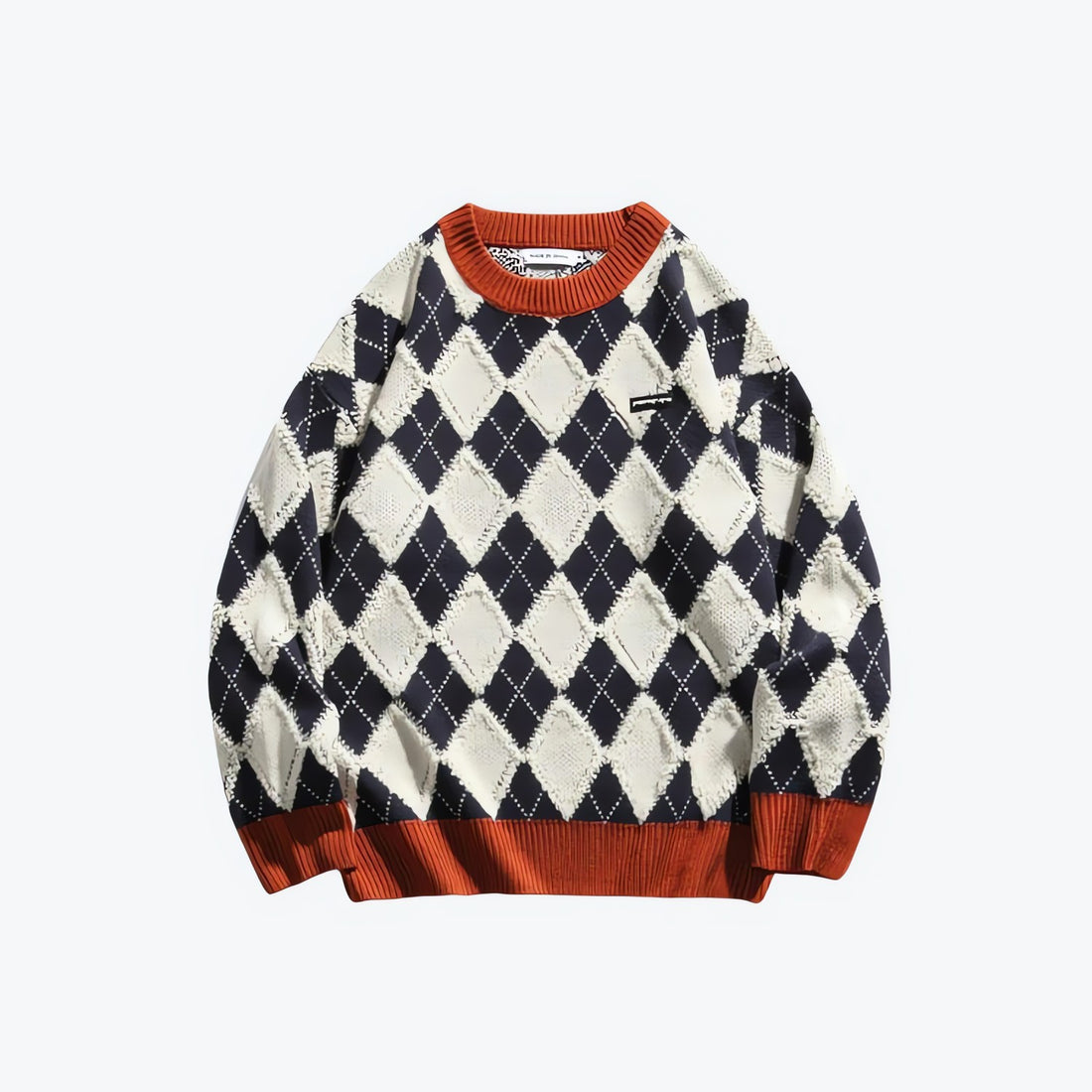 Vintage Argyle Knitted Sweater - KAYSMAR