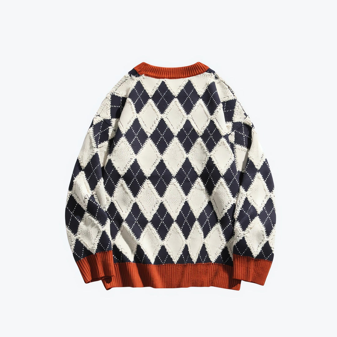 Vintage Argyle Knitted Sweater - KAYSMAR