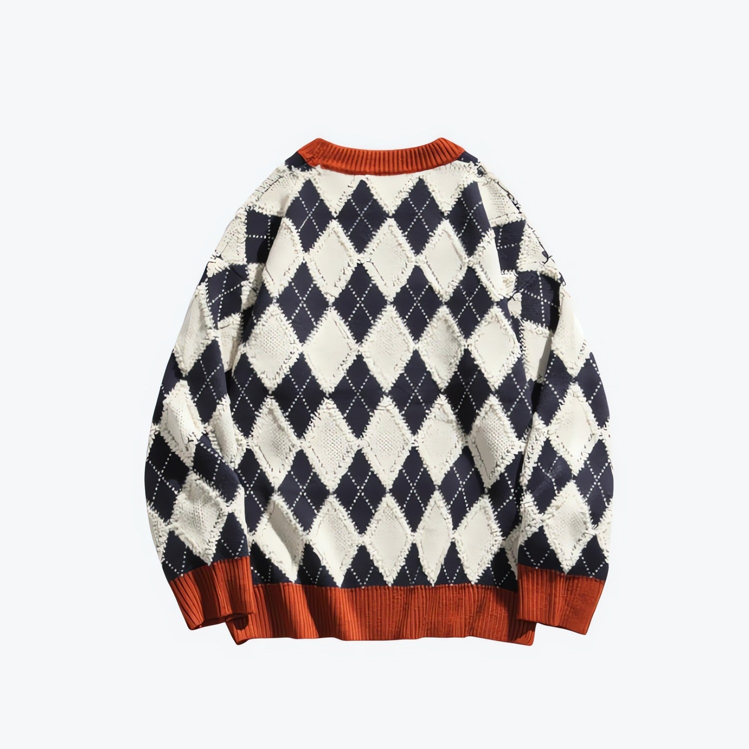 Vintage Argyle Knitted Sweater - KAYSMAR