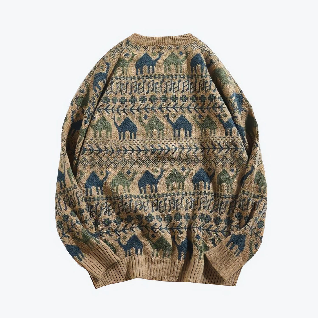 Vintage Camel Knitted Sweater - KAYSMAR