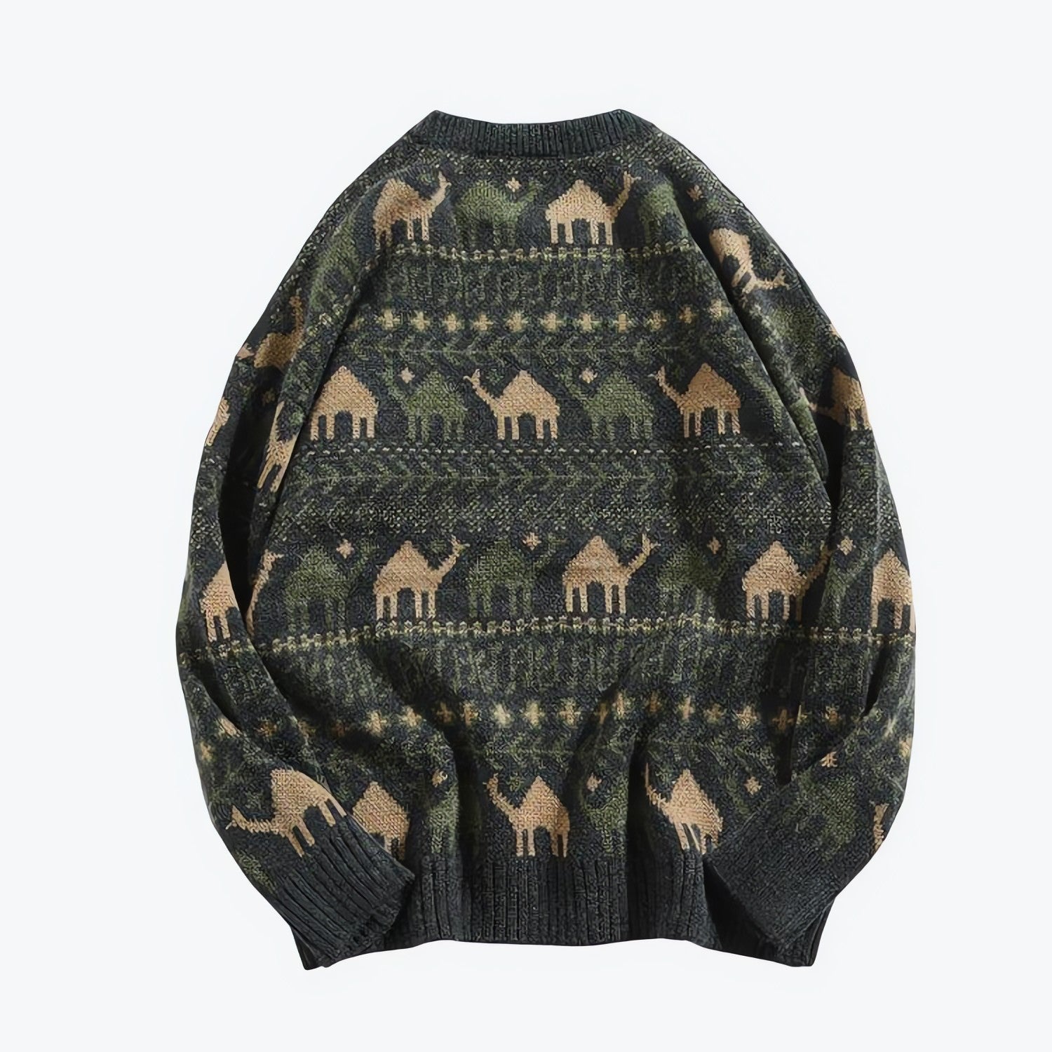 Vintage Camel Knitted Sweater - KAYSMAR