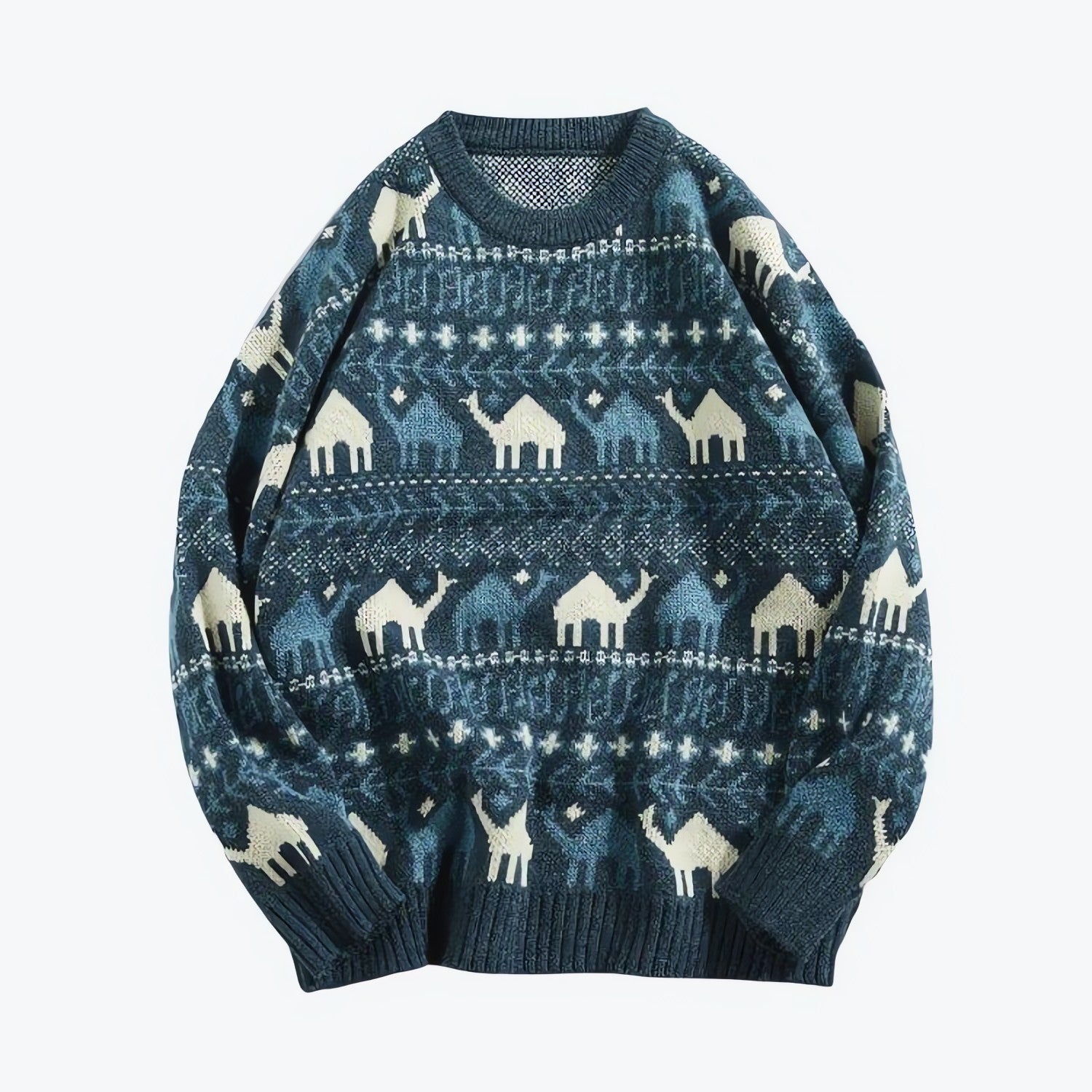 Vintage Camel Knitted Sweater - KAYSMAR