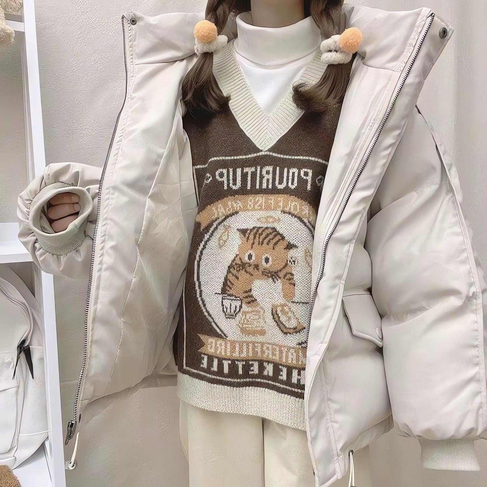 Vintage Cat Sweater Vest - KAYSMAR