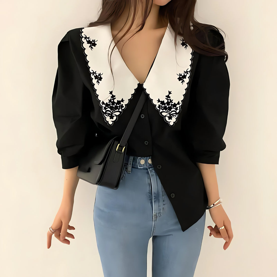 Vintage Embroidered Collar Shirt - KAYSMAR