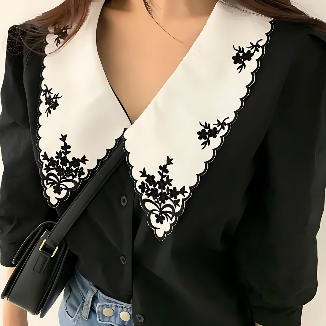 Vintage Embroidered Collar Shirt - KAYSMAR