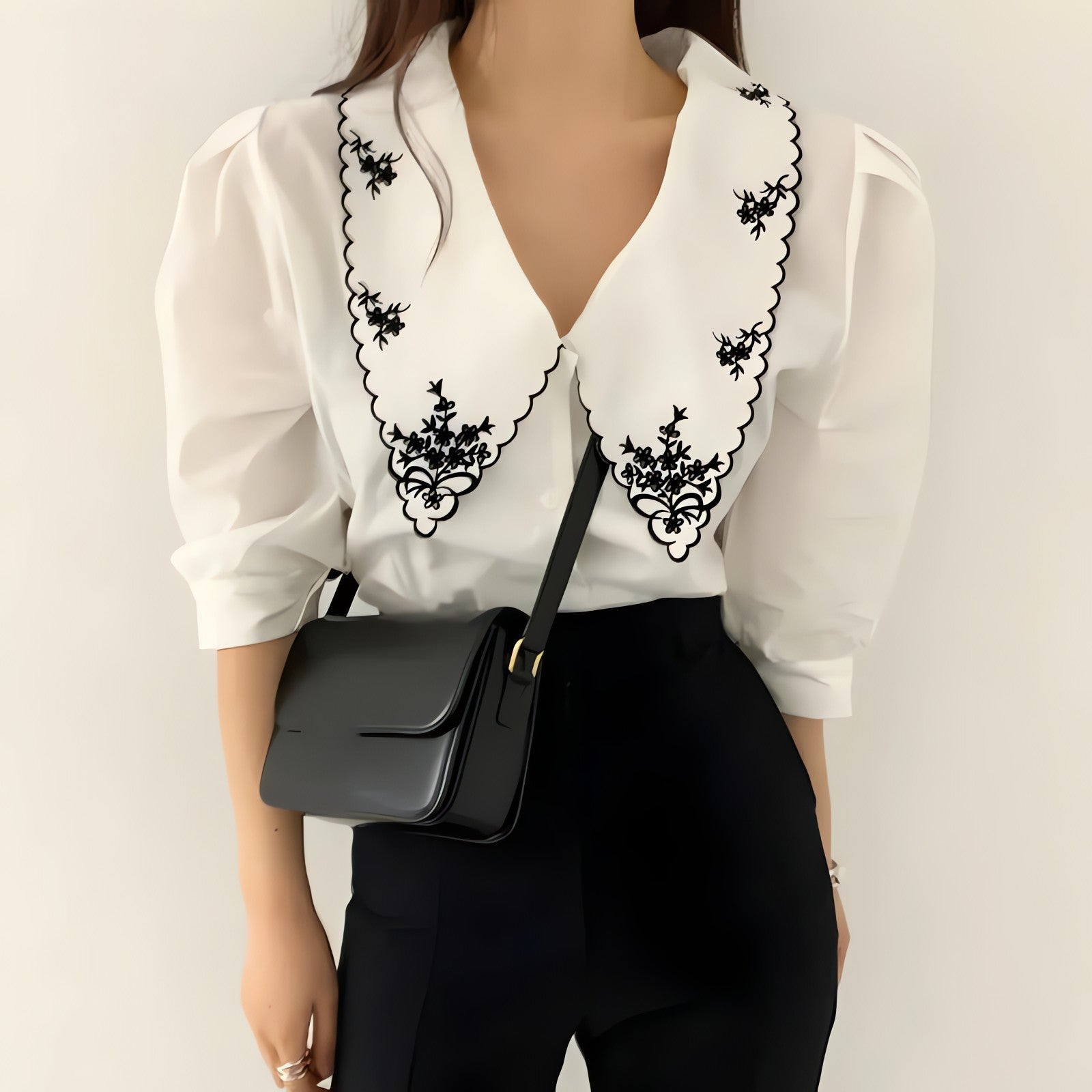 Vintage Embroidered Collar Shirt - KAYSMAR