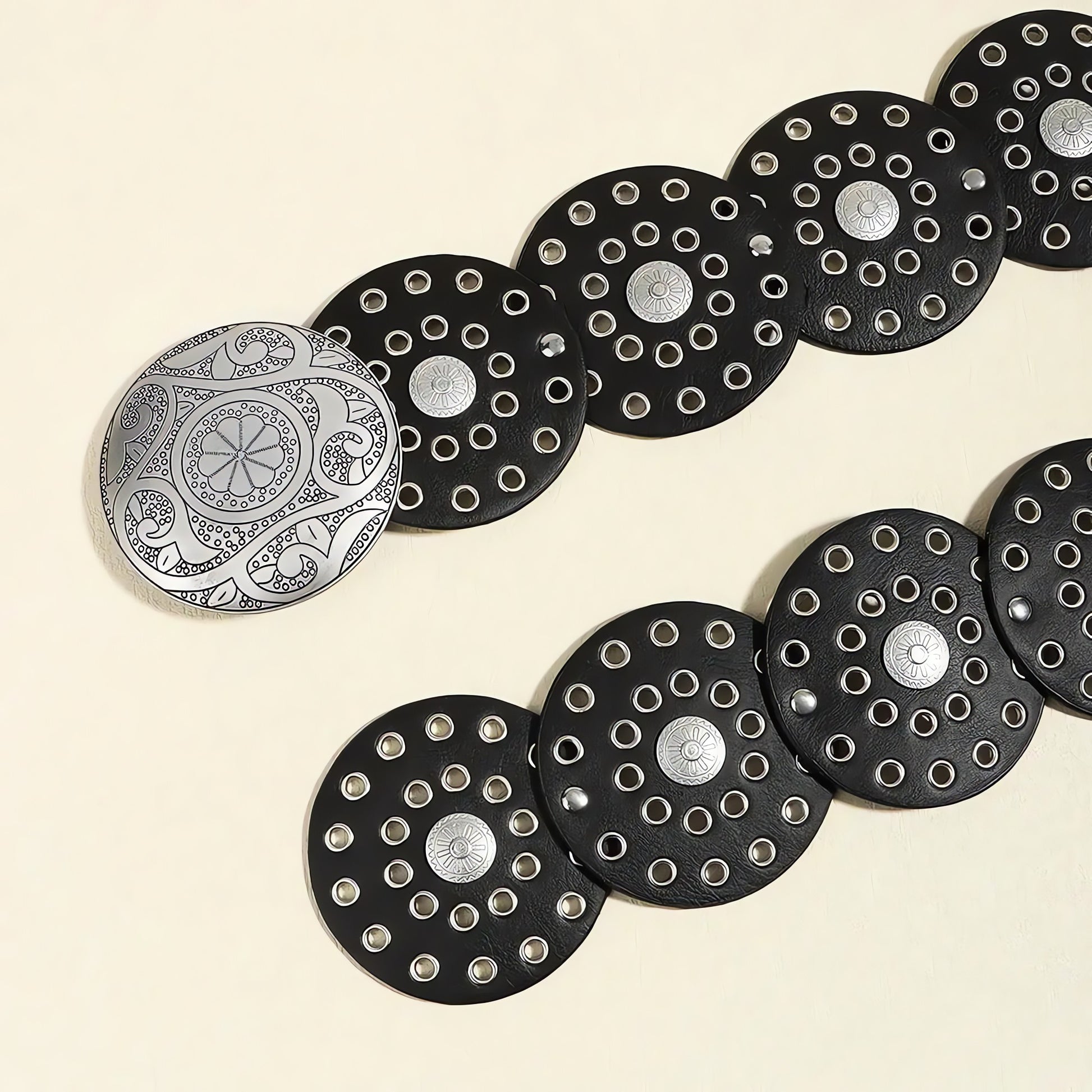 Vintage Ethnic Floral Buckle Belt - KAYSMAR