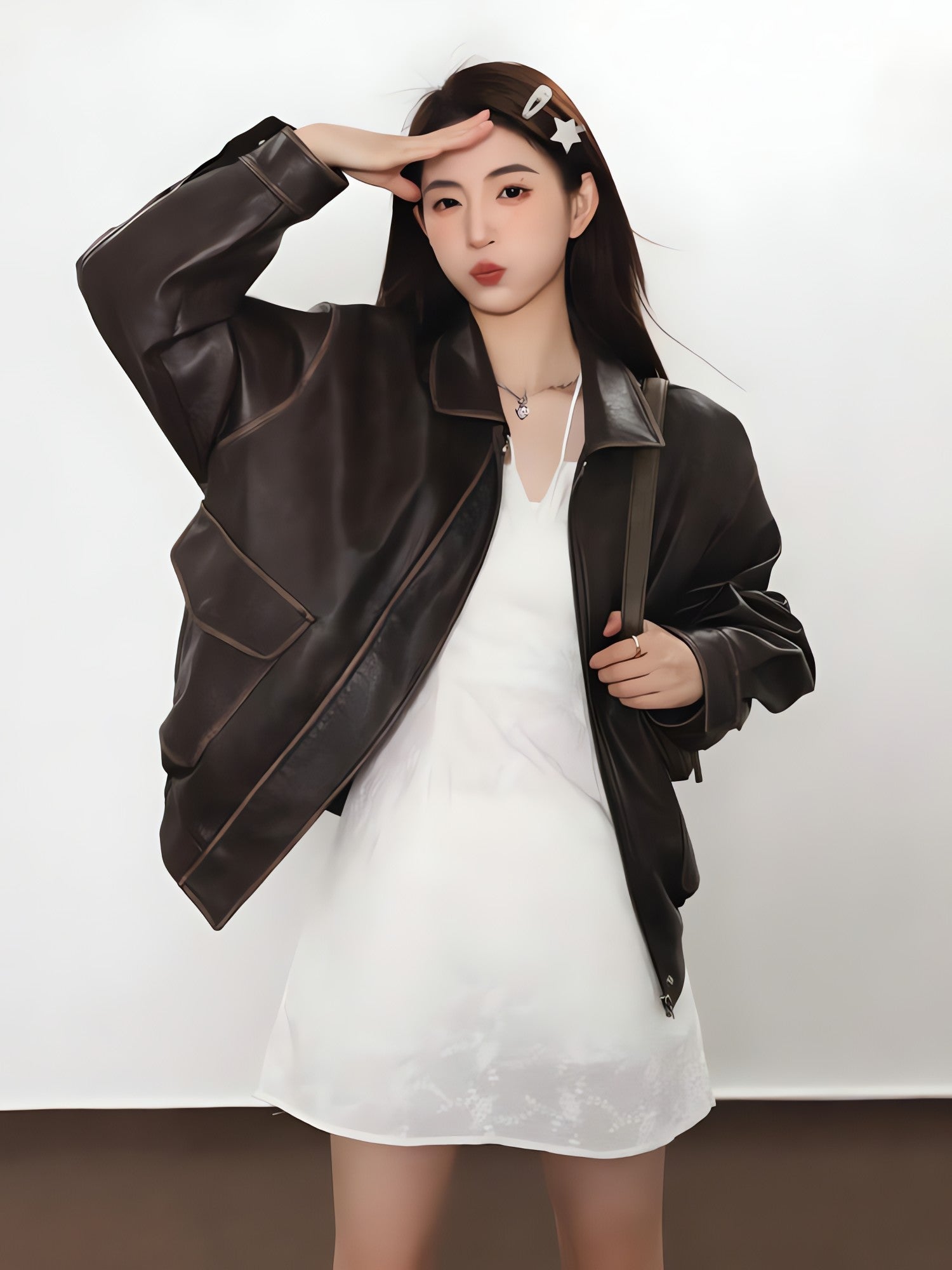 Vintage Faux Leather Jacket - KAYSMAR