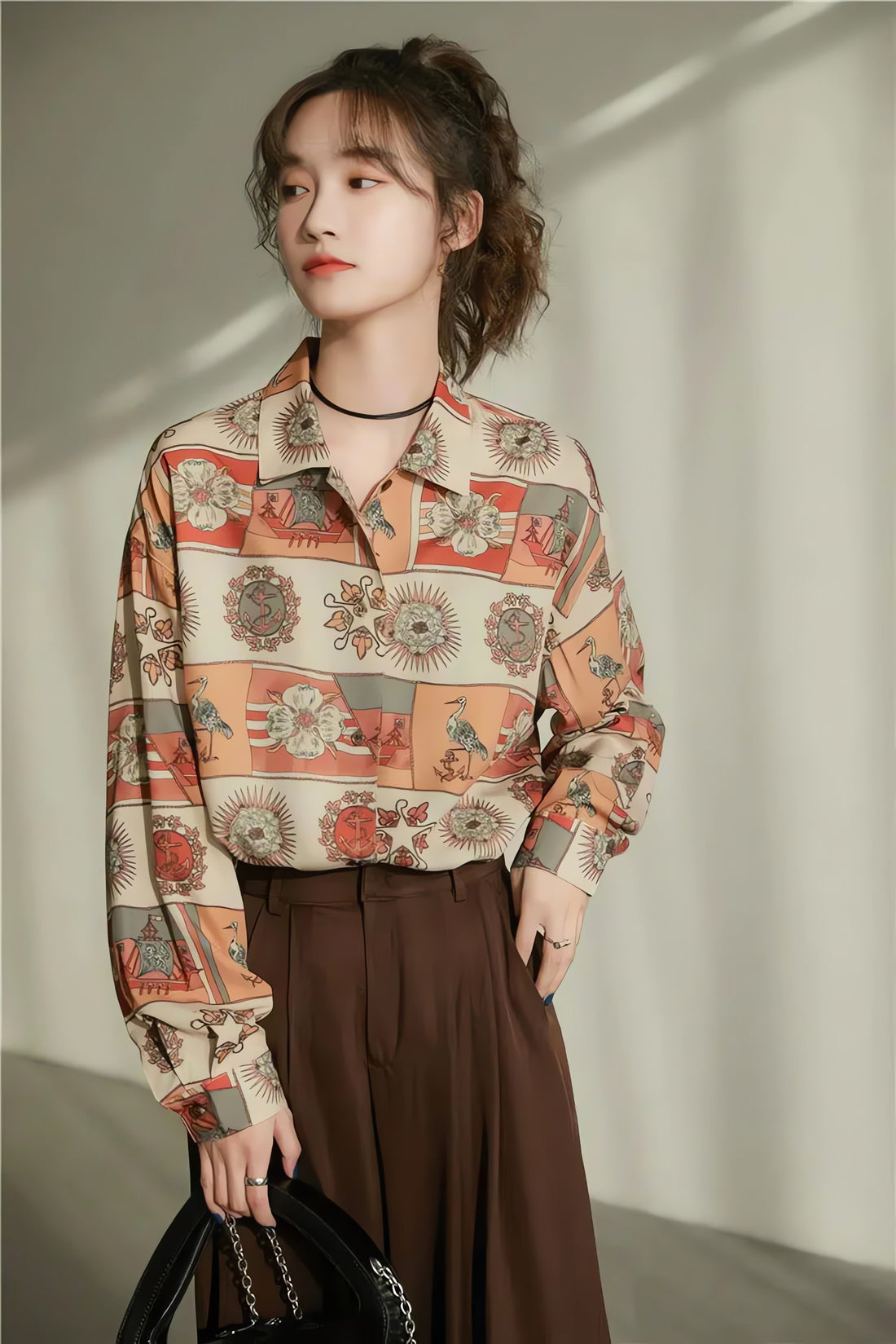 Vintage Figured Grandmacore Shirt - KAYSMAR