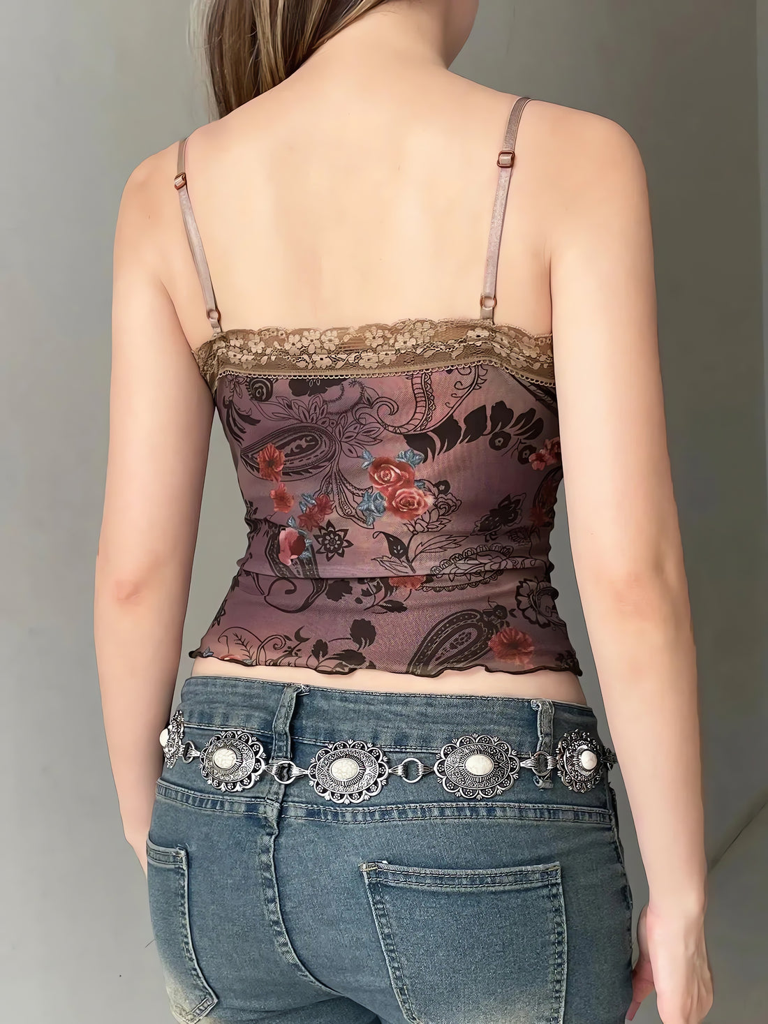 Vintage Floral Lace Trim Top - KAYSMAR