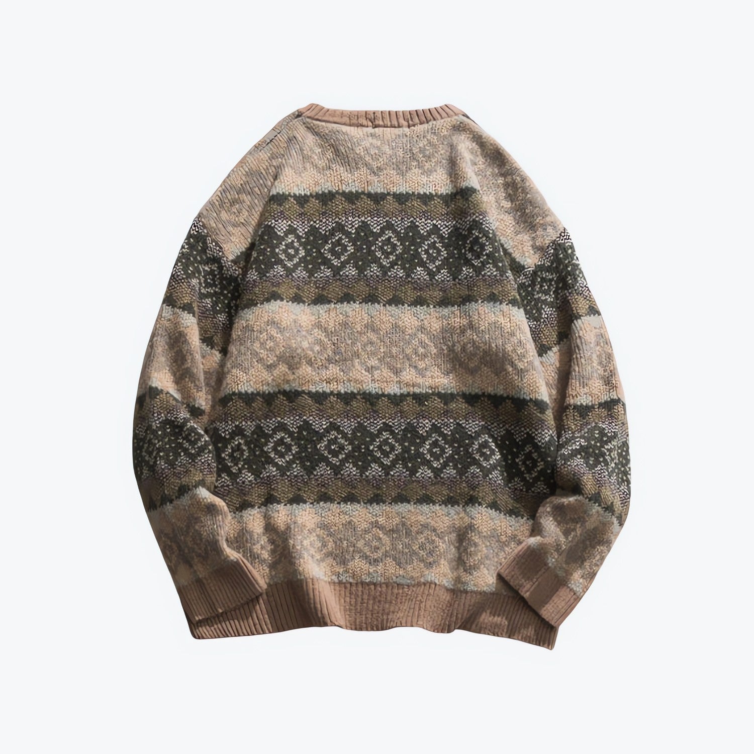 Vintage Jacquard Knitted Sweater - KAYSMAR