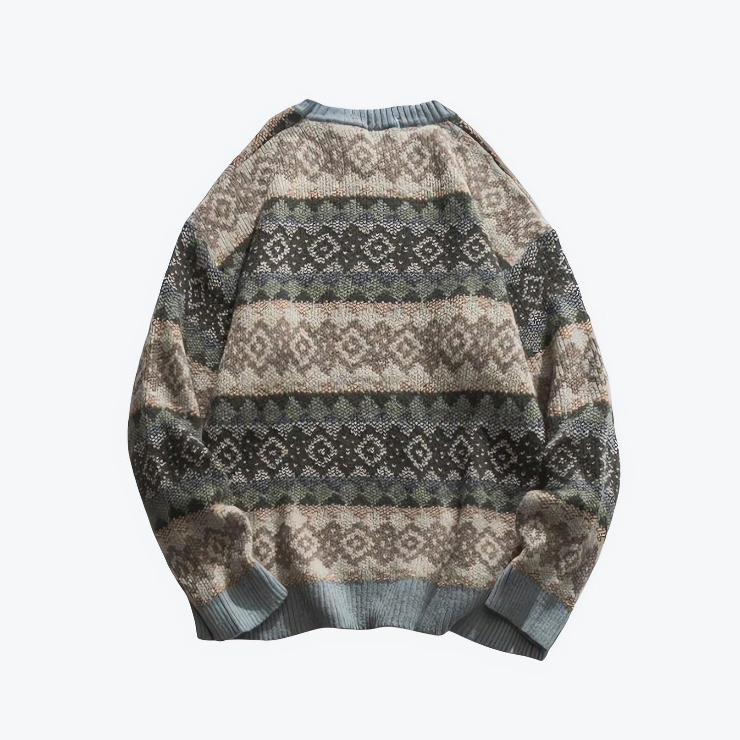 Vintage Jacquard Knitted Sweater - KAYSMAR