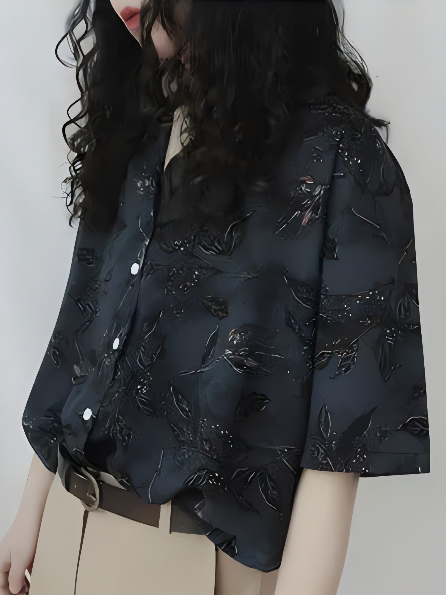 Vintage Leaf Designed Shirt - KAYSMAR