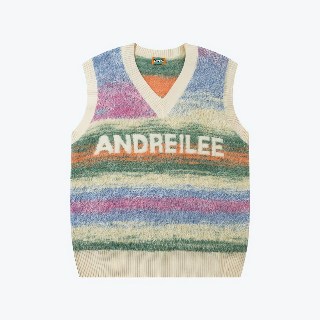 Vintage Multicolored Yarn Plush Sweater Vest - KAYSMAR