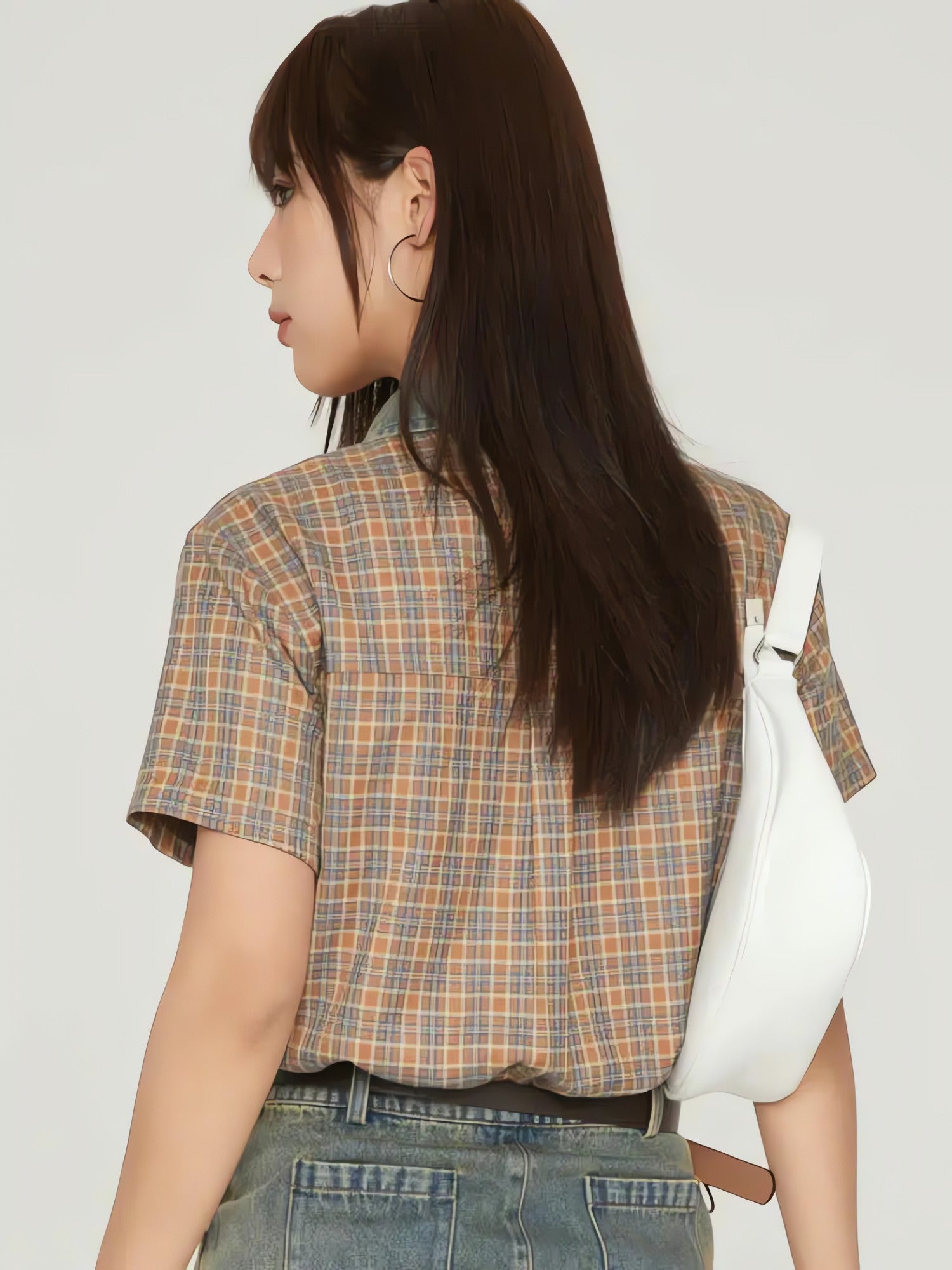 Vintage Plaid Crop Shirt - KAYSMAR