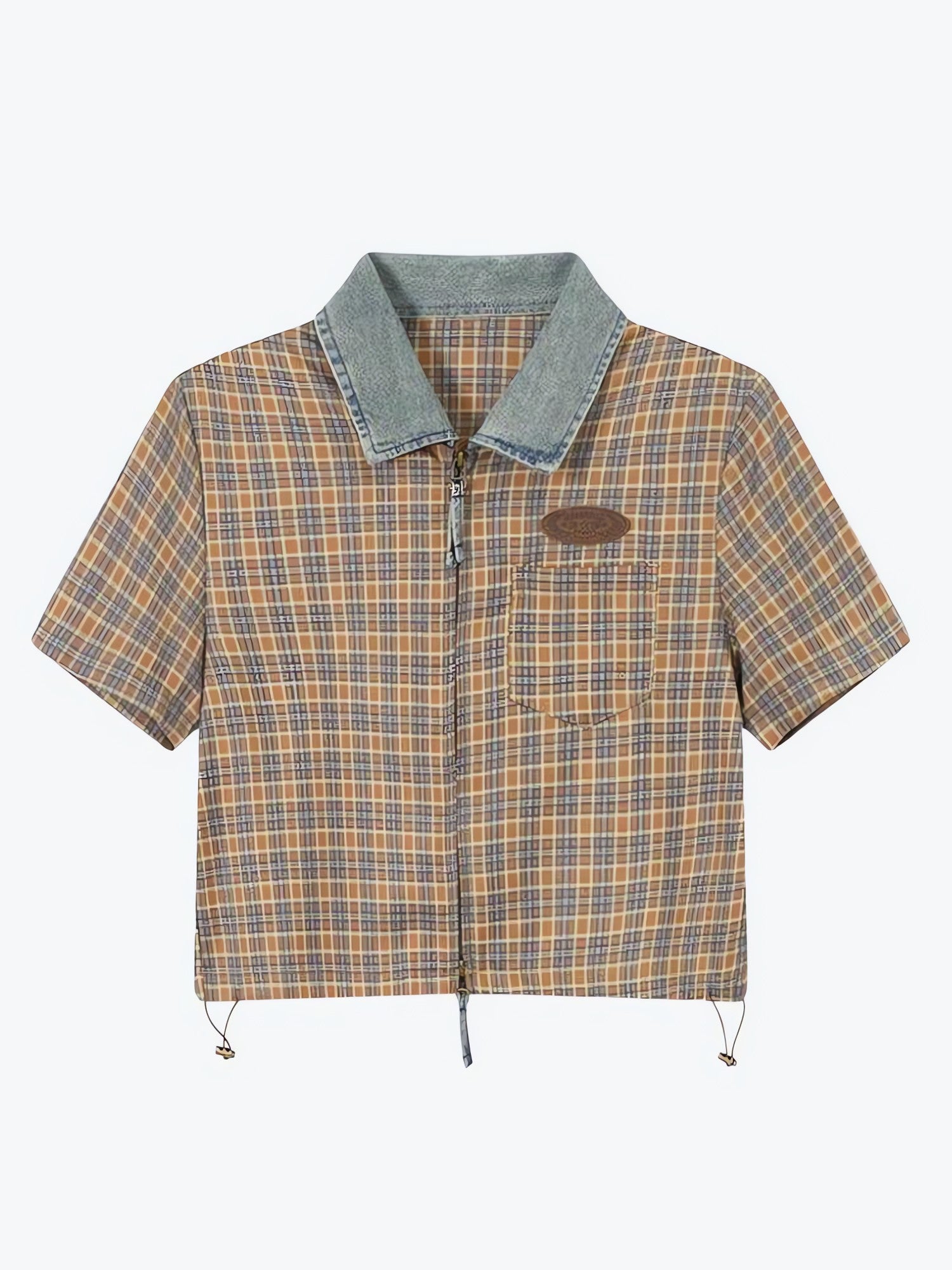 Vintage Plaid Crop Shirt - KAYSMAR