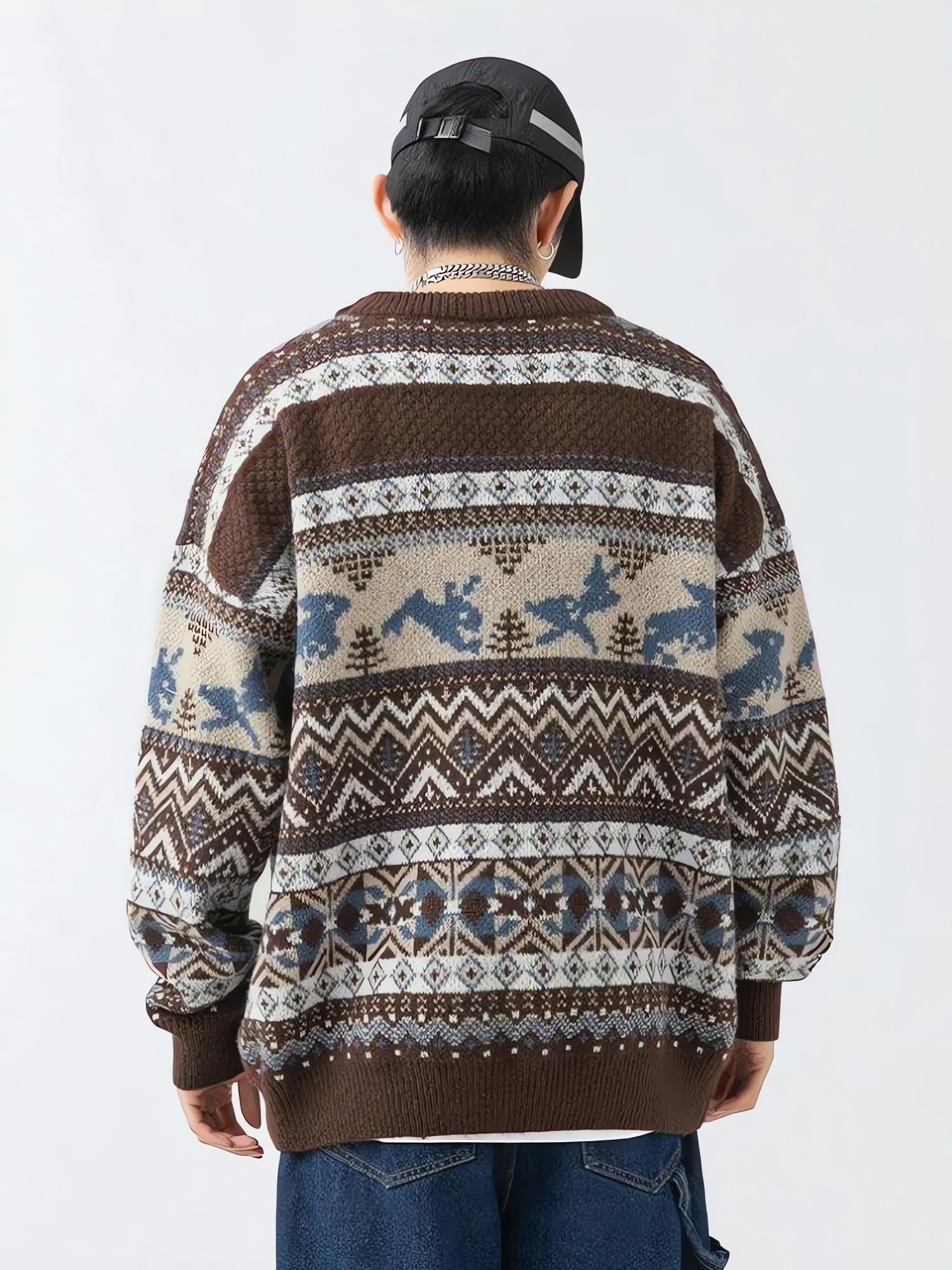 Vintage Rabbits Knitted Sweater - KAYSMAR