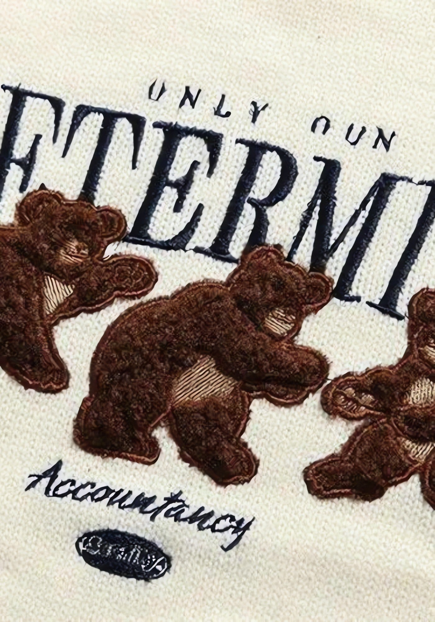 Vintage Teddy Embroidered Knitted Sweater - KAYSMAR