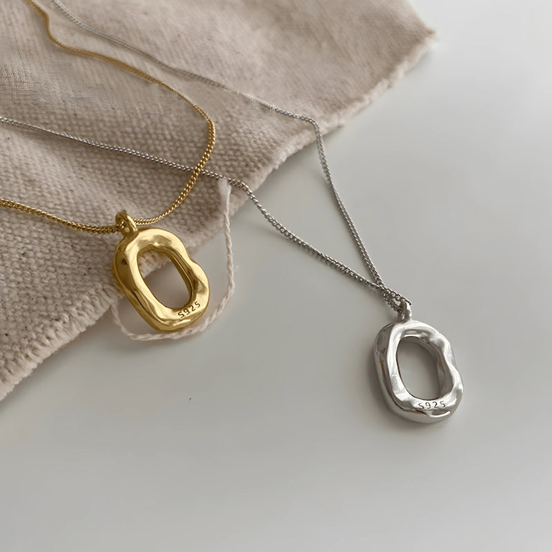 Wavy Ellipse Necklace - KAYSMAR
