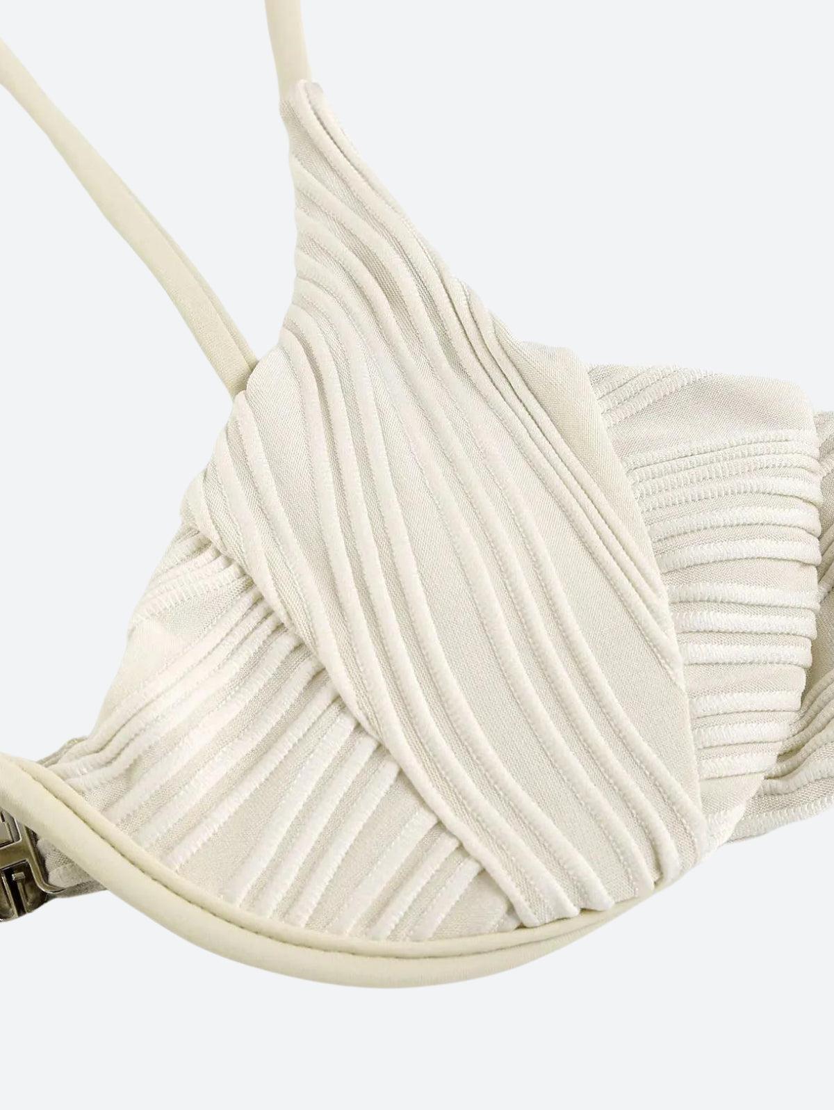 Wavy Striped Wired Cup Bikini Set - KAYSMAR