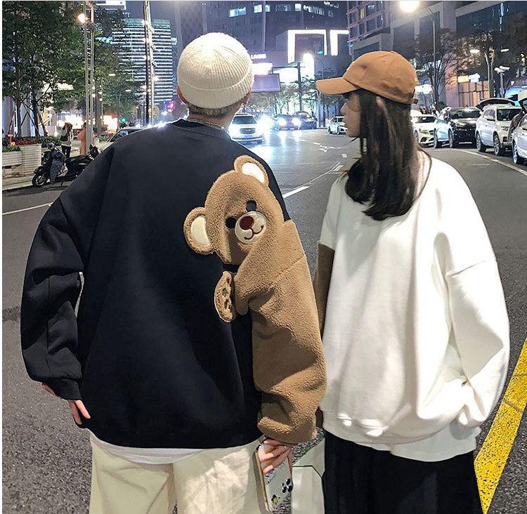 Weirdcore Bear Sleeve Sweatshirt - KAYSMAR